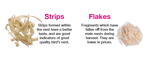 hockhua bird's nest strips and flakes